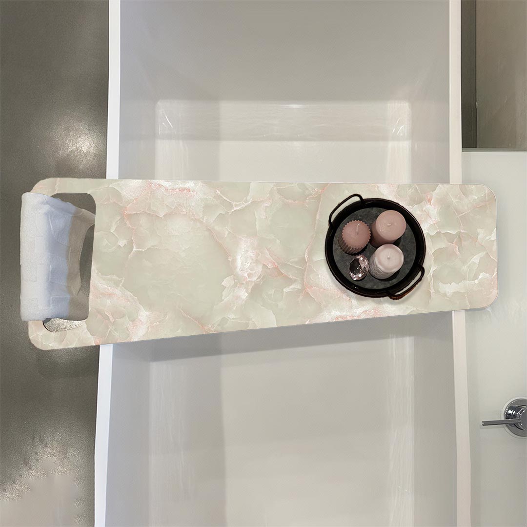 Marmor Beige, Badewannenablage HPL Trespa-Platte 8mm - Duschrückwand-Platten