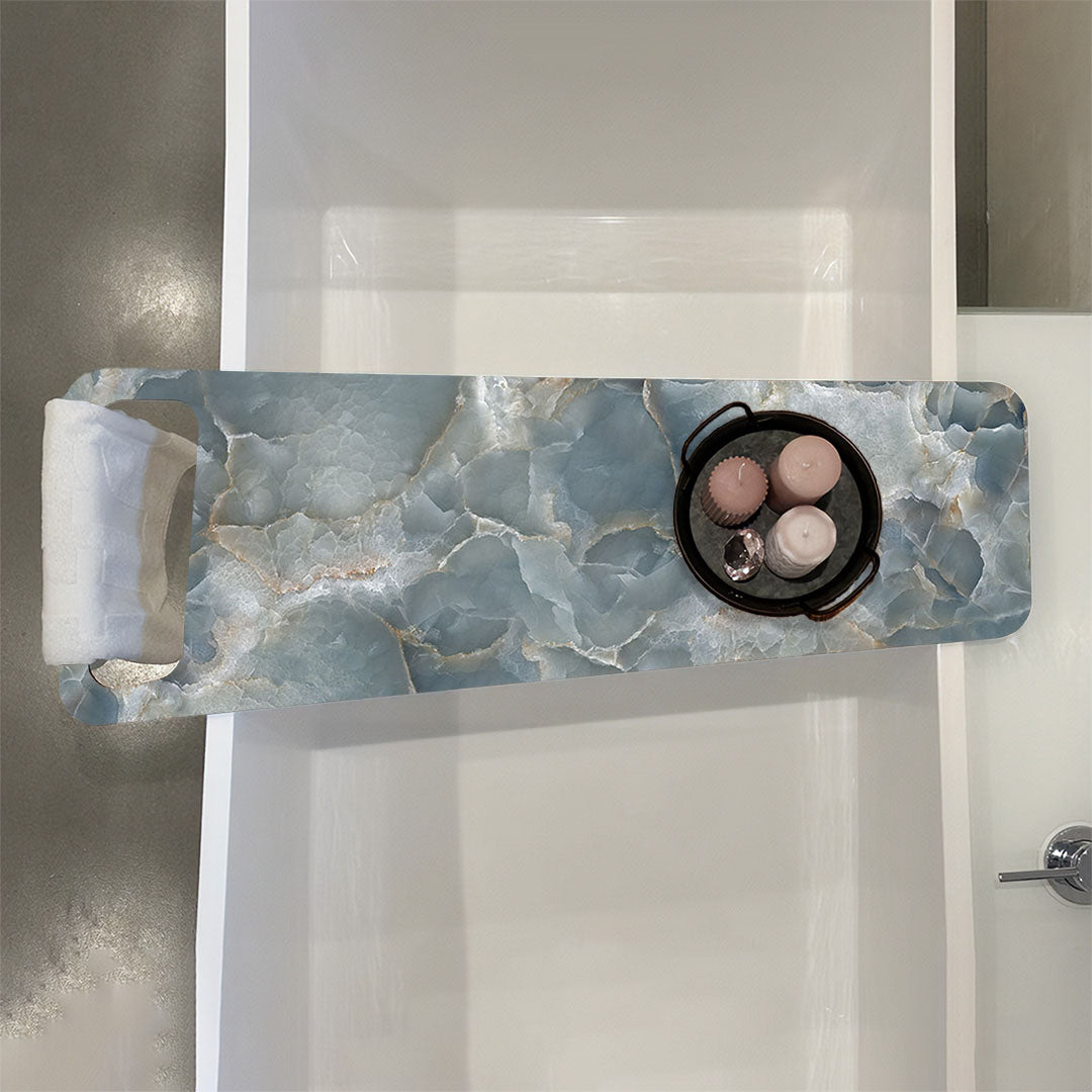 Marmor Blau, Badewannenablage HPL Trespa-Platte 8mm - Duschrückwand-Platten