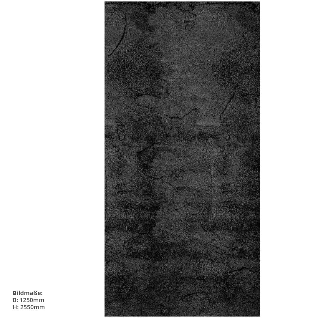 Beton Alt Schwarz, fugenlose Wandpaneele aus Alu-Verbund 3mm, Duschrückwand - duschrückwand-platten.de