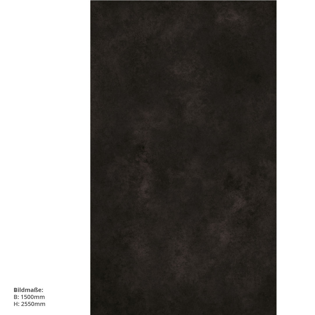Cement Schwarz, fugenlose Wandpaneele aus Alu-Verbund 3mm, Duschrückwand - Duschrückwand-Platten