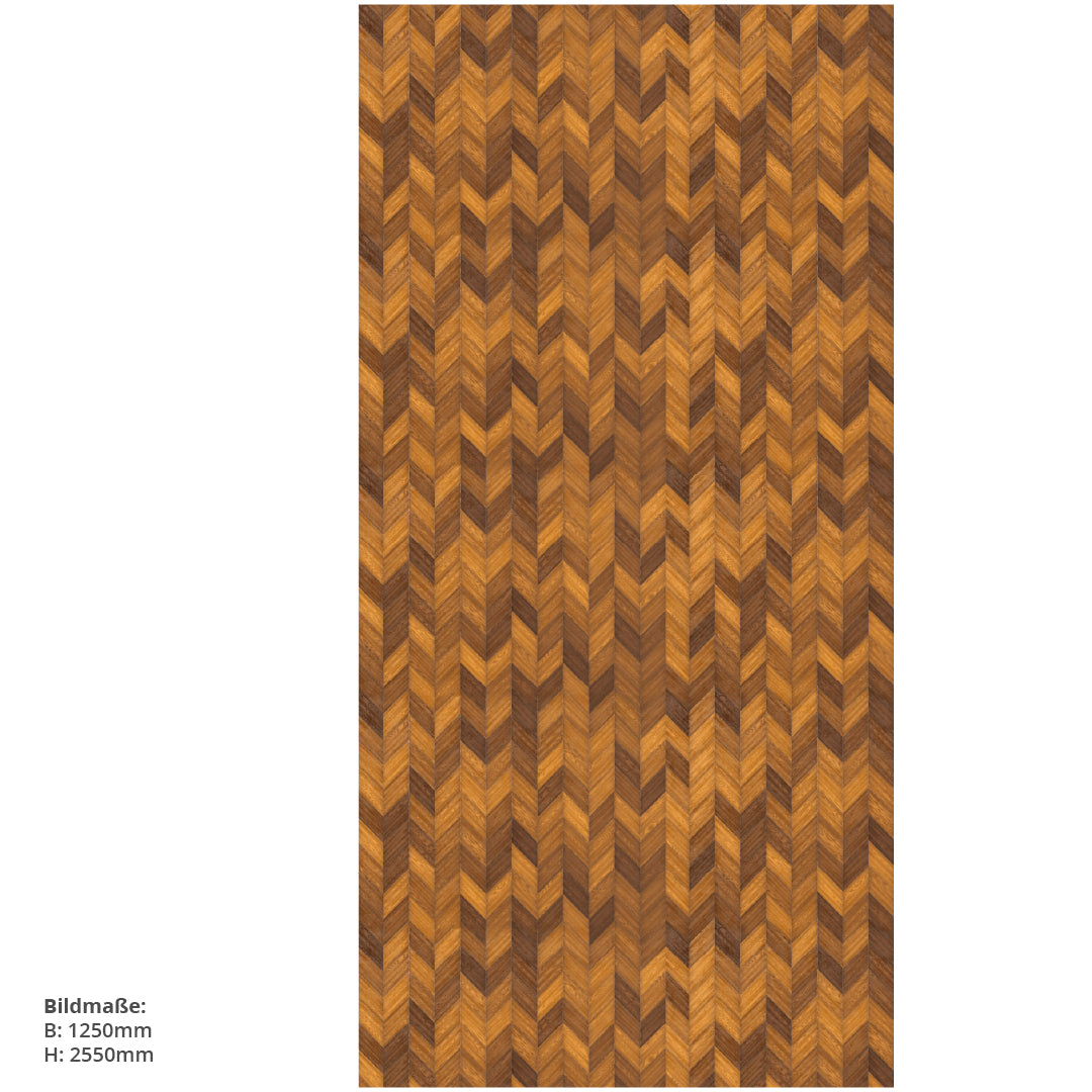 Chevron Optik, fugenlose Wandpaneele aus Alu-Verbund 3mm, Duschrückwand