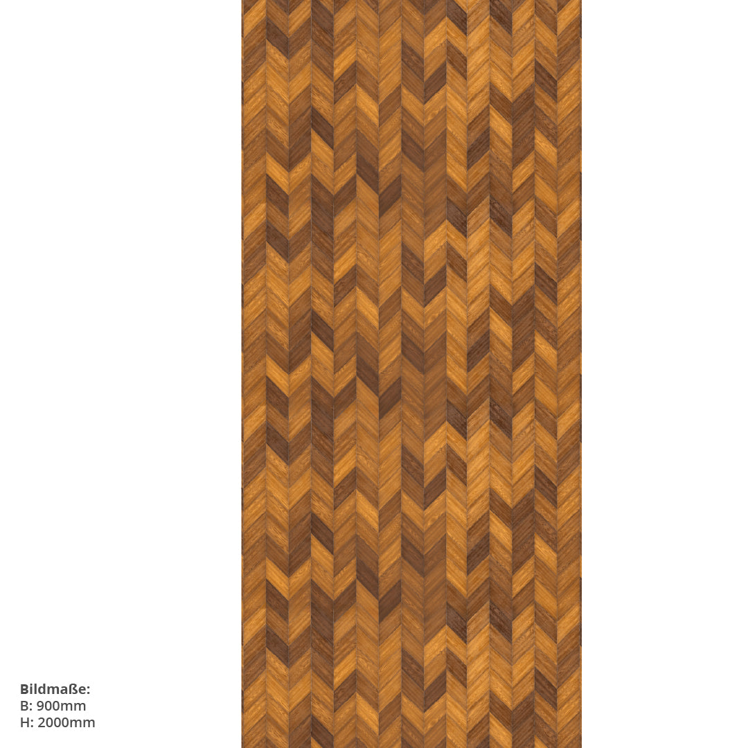 Chevron Optik, fugenlose Wandpaneele aus Alu-Verbund 3mm, Duschrückwand