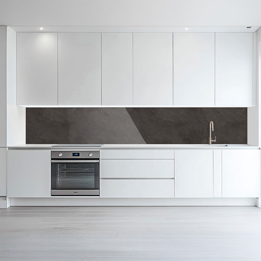 Dark Stone, glänzende Küchenrückwand aus Acryl auf Alu-Verbund - Duschrückwand-Platten