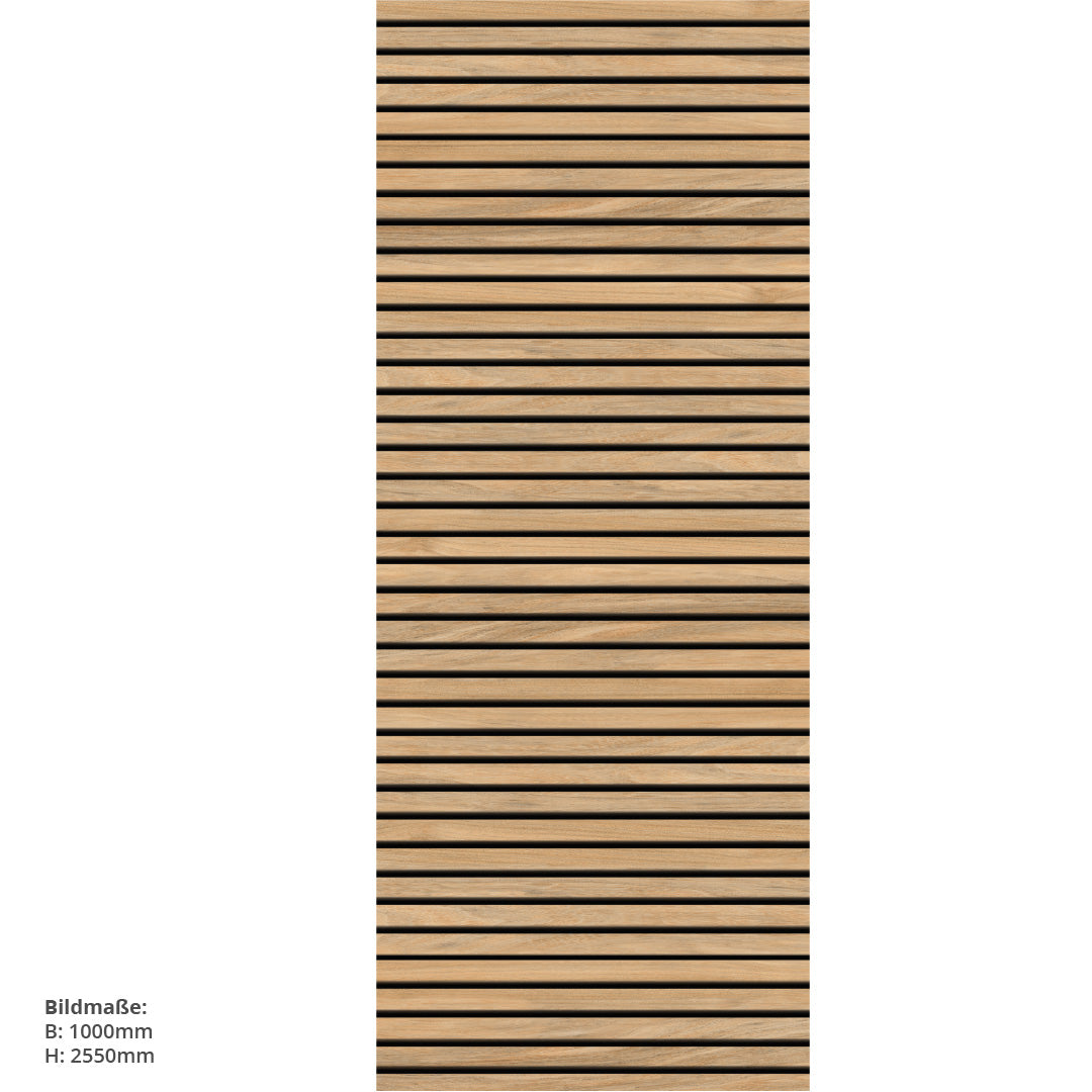 Eiche Streifen Quer, fugenlose Wandpaneele aus Alu-Verbund 3mm, Duschrückwand