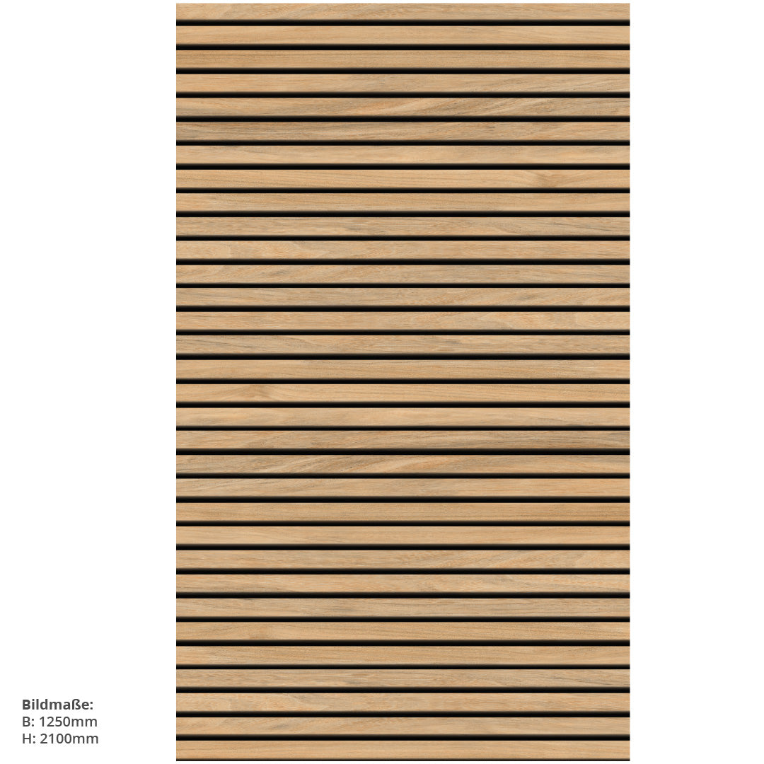 Eiche Streifen Quer, fugenlose Wandpaneele aus Alu-Verbund 3mm, Duschrückwand