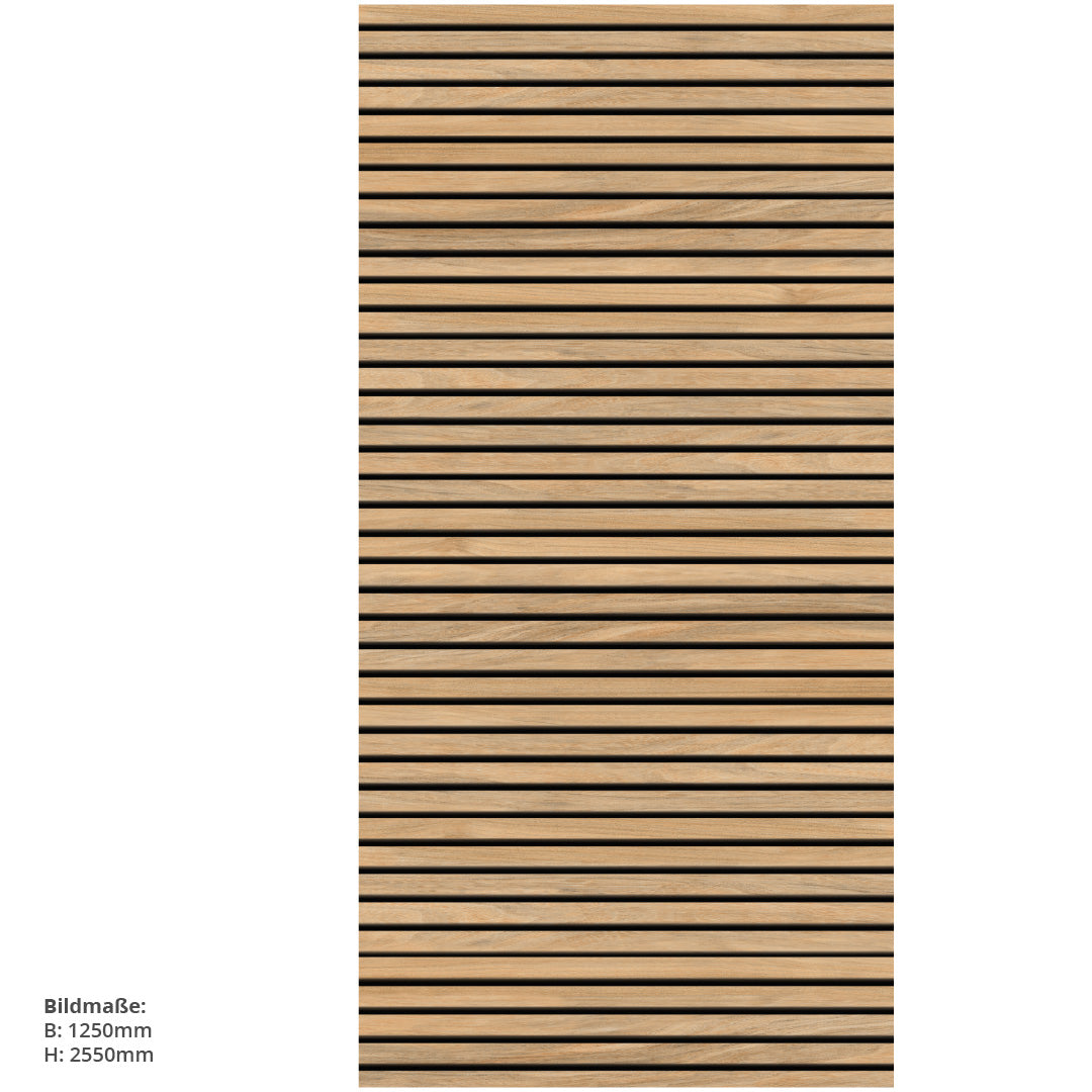 Eiche Streifen Quer, fugenlose Wandpaneele aus Alu-Verbund 3mm, Duschrückwand
