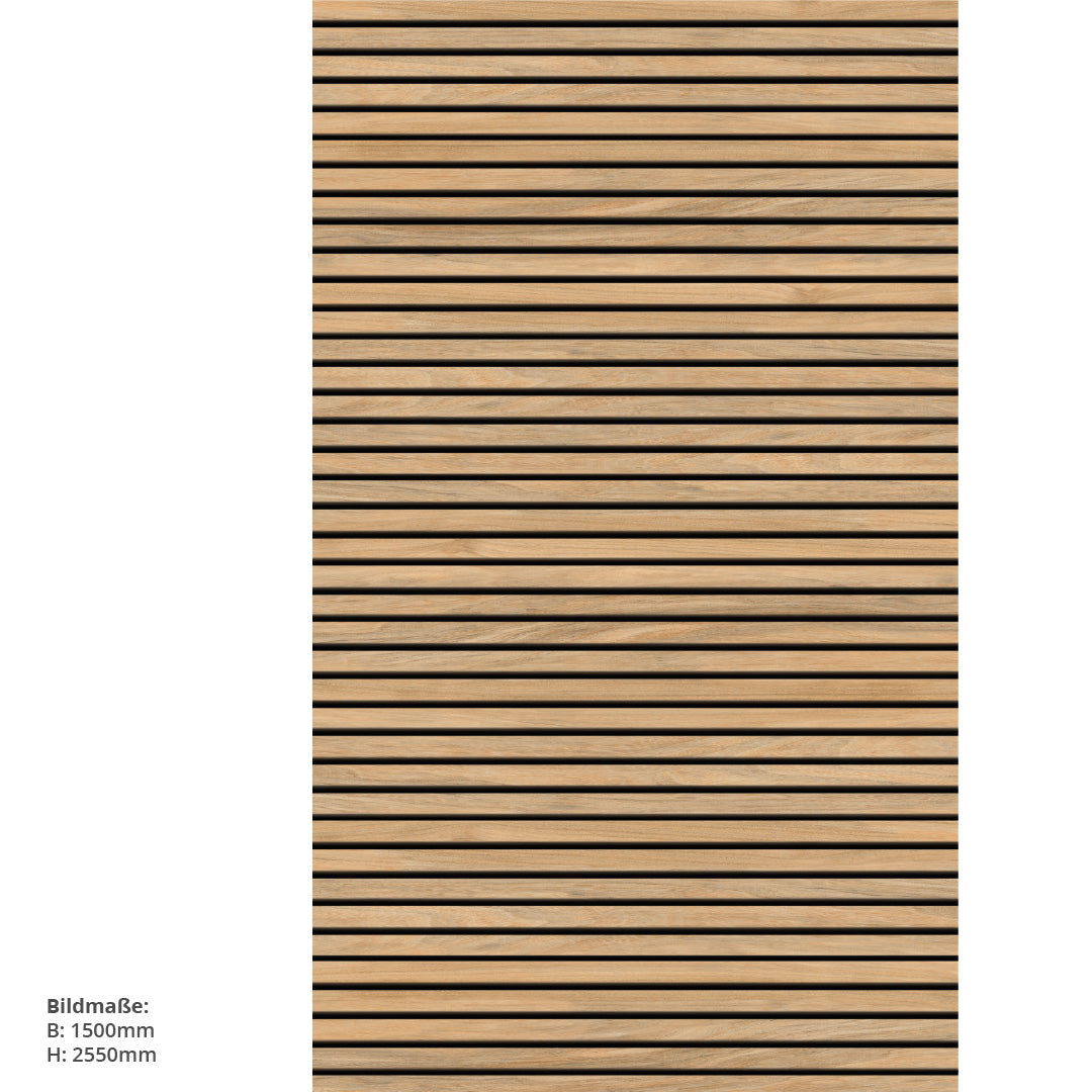 Eiche Streifen Quer, fugenlose Wandpaneele aus Alu-Verbund 3mm, Duschrückwand