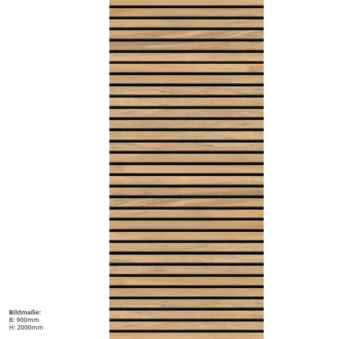 Eiche Streifen Quer, fugenlose Wandpaneele aus Alu-Verbund 3mm, Duschrückwand