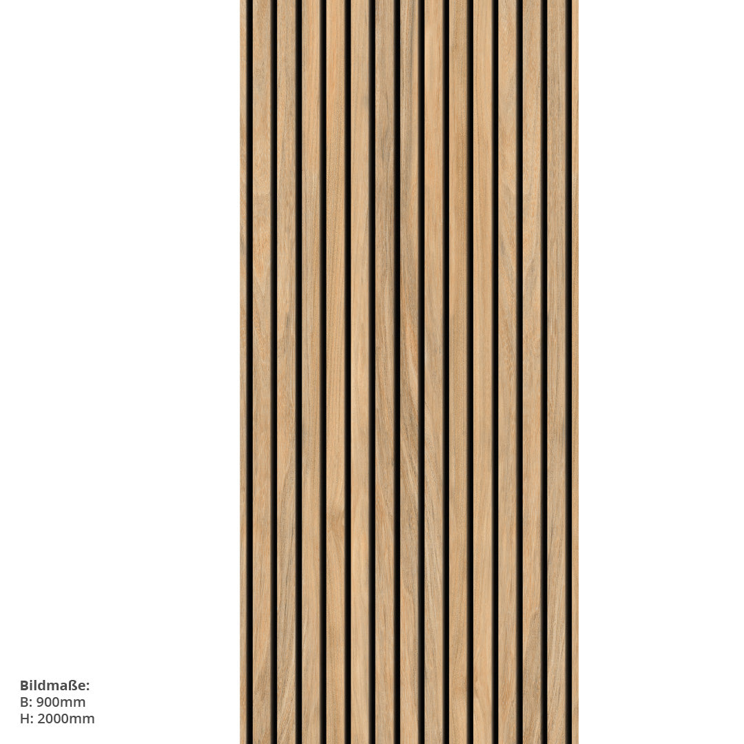Eiche Streifen, fugenlose Wandpaneele aus Alu-Verbund 3mm, Duschrückwand - Duschrückwand-Platten