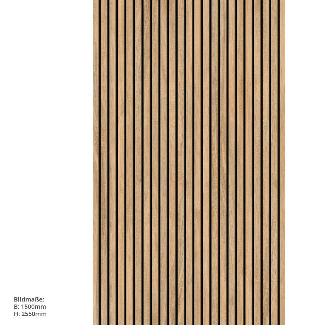 Eiche Streifen, fugenlose Wandpaneele aus Alu-Verbund 3mm, Duschrückwand - Duschrückwand-Platten