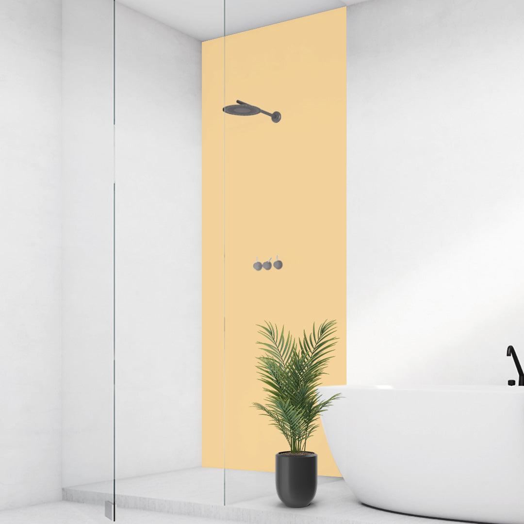 Elfenbein, fugenlose Wandpaneele aus Alu-Verbund 3mm, Duschrückwand - Duschrückwand-Platten