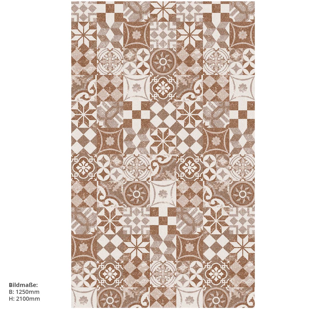 Fliesen Spanischer Stil, fugenlose Wandpaneele aus Alu-Verbund 3mm, Duschrückwand - Duschrückwand-Platten