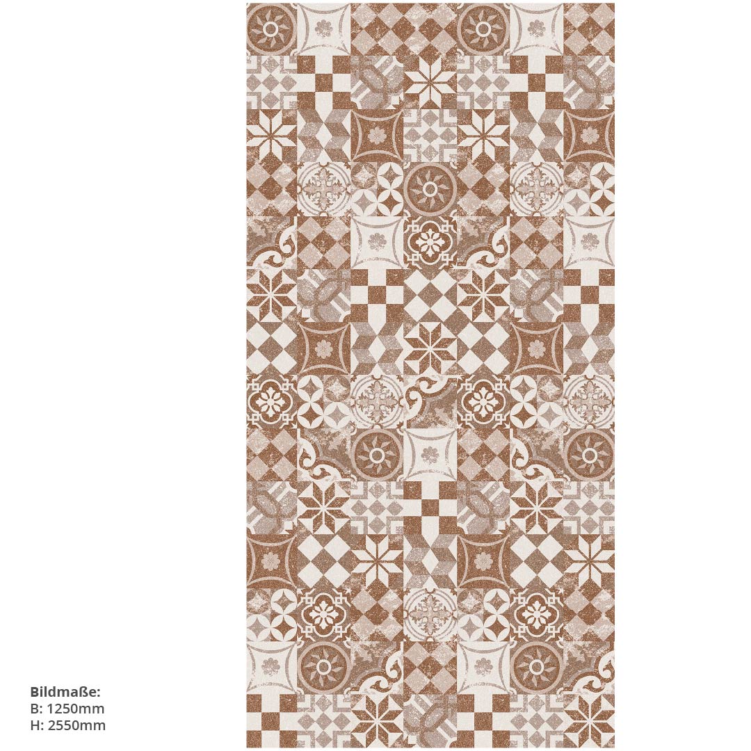 Fliesen Spanischer Stil, fugenlose Wandpaneele aus Alu-Verbund 3mm, Duschrückwand - Duschrückwand-Platten