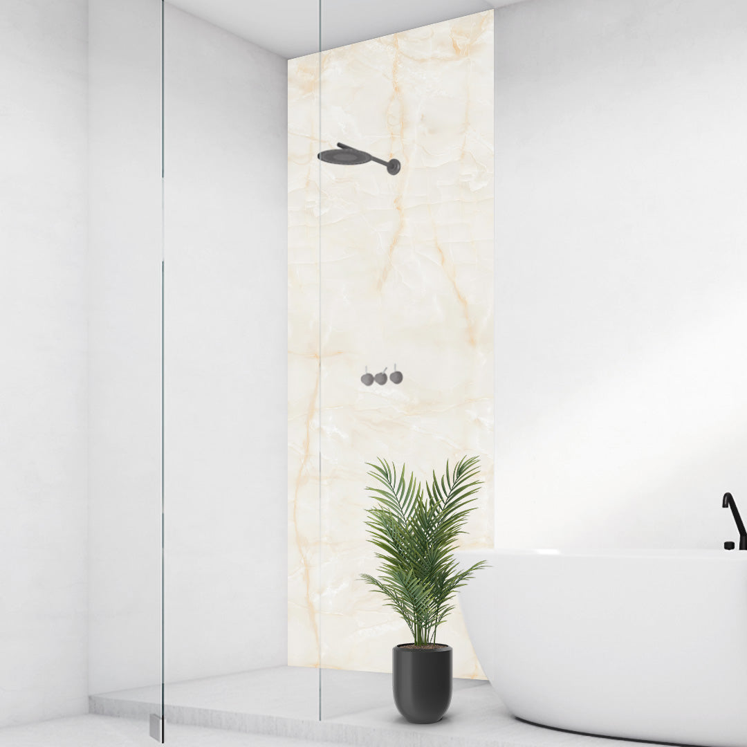 Granit Beige, fugenlose Wandpaneele aus Alu-Verbund 3mm, Duschrückwand - Duschrückwand-Platten