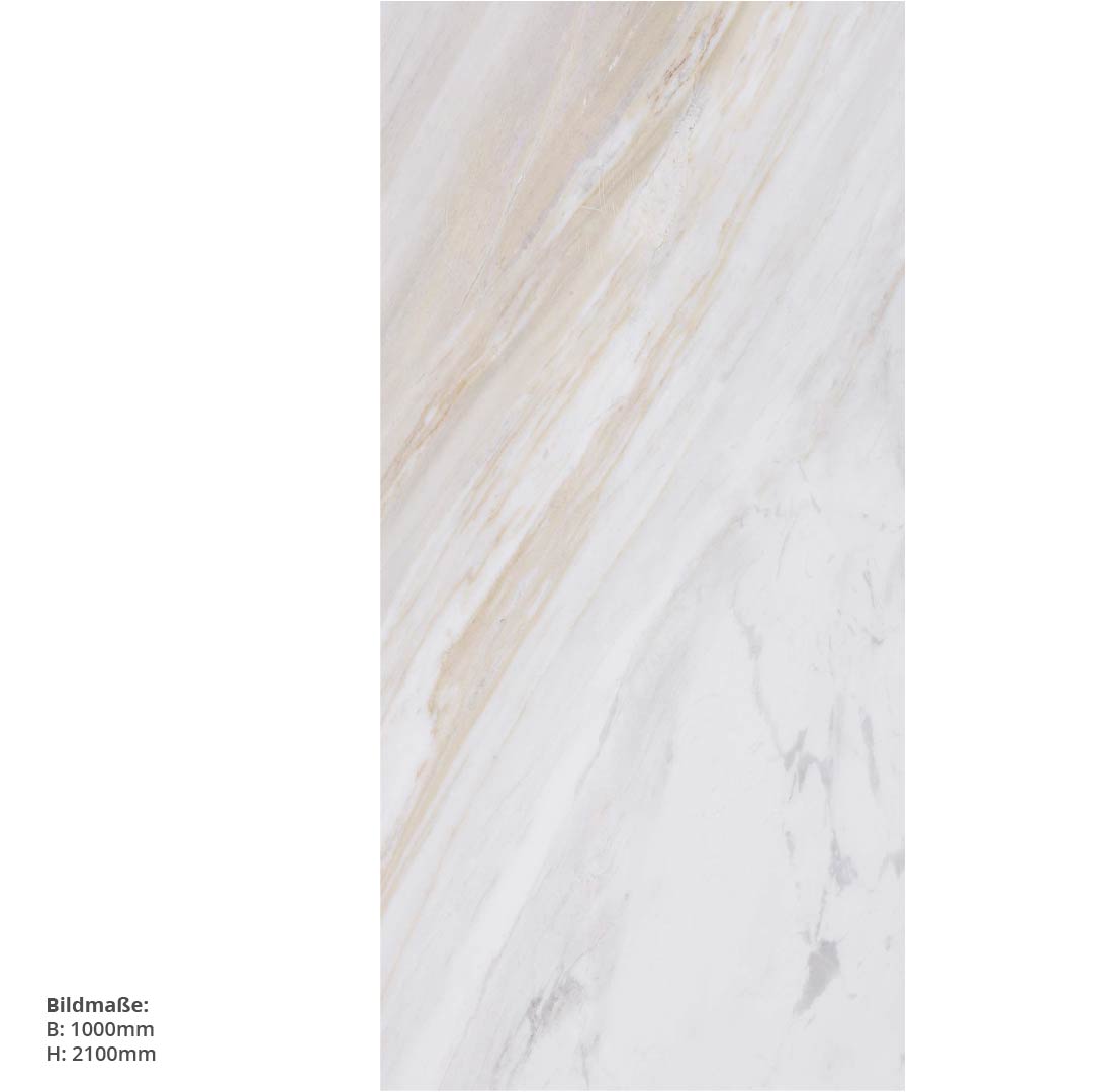 Marmor Naturweiss, fugenlose Wandpaneele aus Alu-Verbund 3mm, Duschrückwand - Duschrückwand-Platten