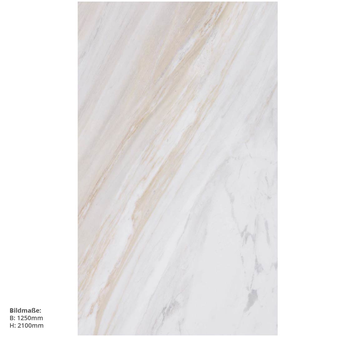 Marmor Naturweiss, fugenlose Wandpaneele aus Alu-Verbund 3mm, Duschrückwand - Duschrückwand-Platten