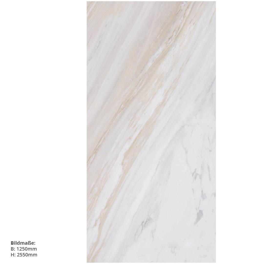 Marmor Naturweiss, fugenlose Wandpaneele aus Alu-Verbund 3mm, Duschrückwand - Duschrückwand-Platten