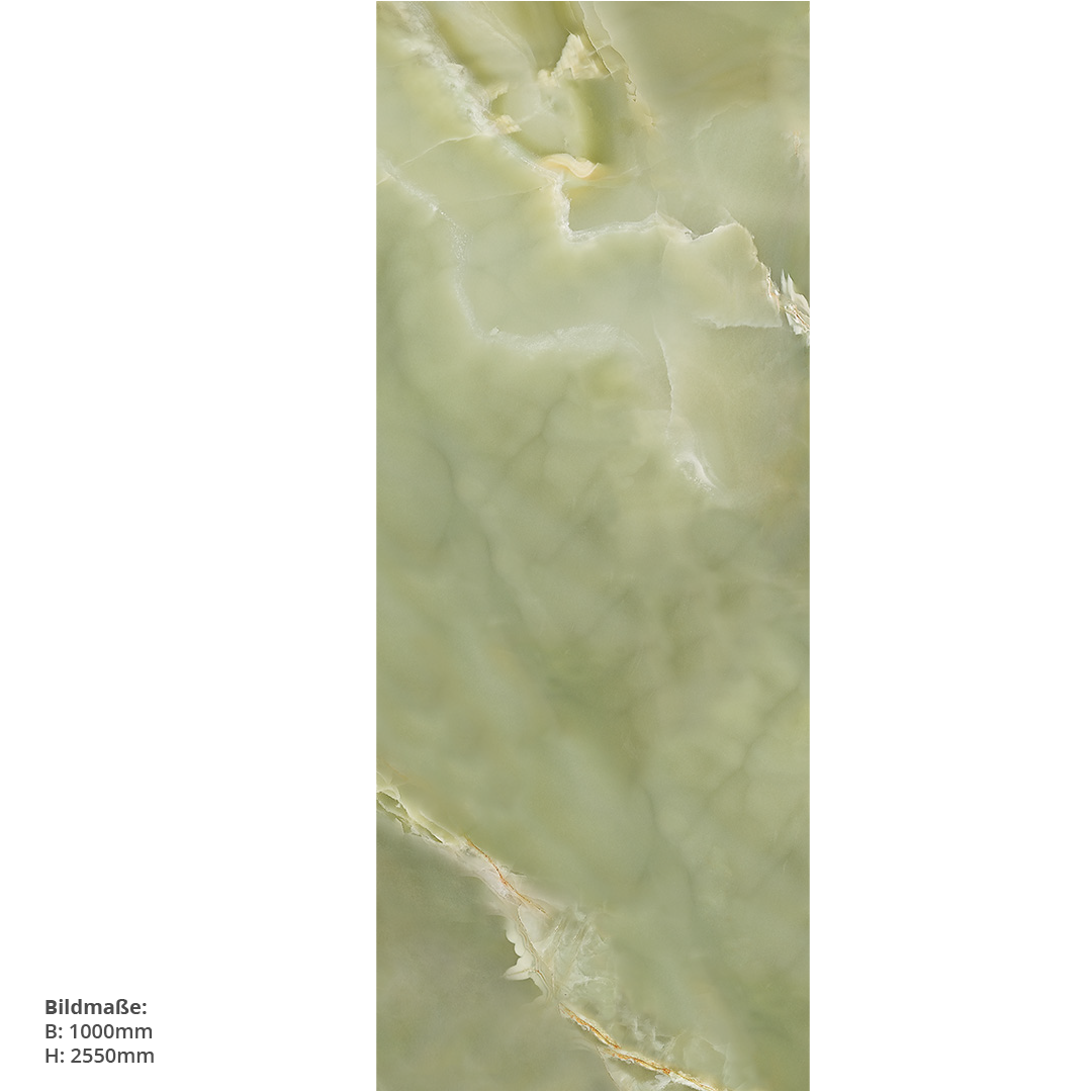 Marmoris Onyx Viridis, fugenlose Wandpaneele aus Alu-Verbund 3mm, Duschrückwand - Duschrückwand-Platten