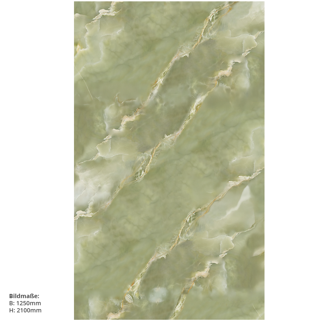 Marmoris Onyx Viridis, fugenlose Wandpaneele aus Alu-Verbund 3mm, Duschrückwand - Duschrückwand-Platten