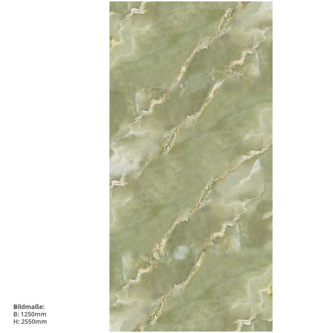 Marmoris Onyx Viridis, fugenlose Wandpaneele aus Alu-Verbund 3mm, Duschrückwand - Duschrückwand-Platten