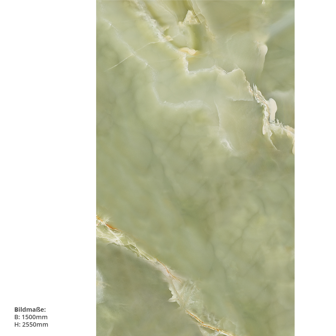 Marmoris Onyx Viridis, fugenlose Wandpaneele aus Alu-Verbund 3mm, Duschrückwand - Duschrückwand-Platten