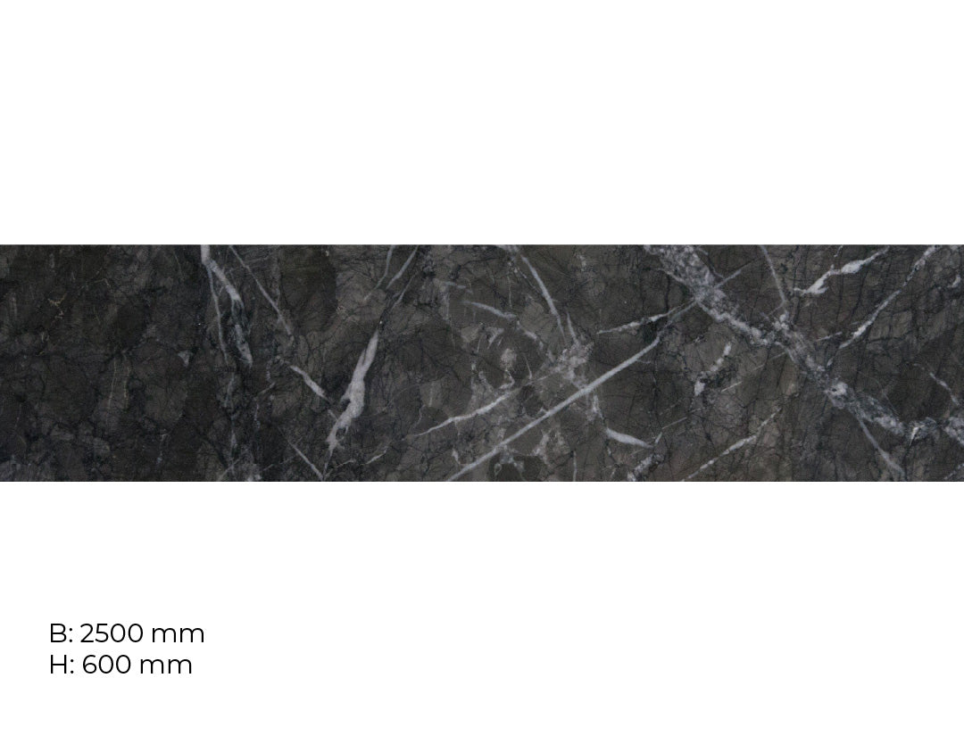 Marmor Obsidian, glänzende Küchenrückwand aus Acryl auf Alu-Verbund - Duschrückwand-Platten