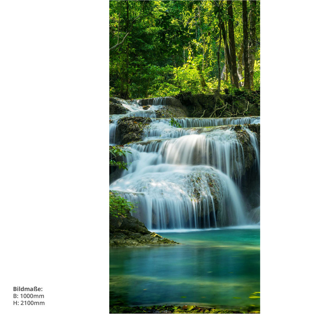 Natur Wasserfall, fugenlose Wandpaneele aus Alu-Verbund 3mm, Duschrückwand - Duschrückwand-Platten