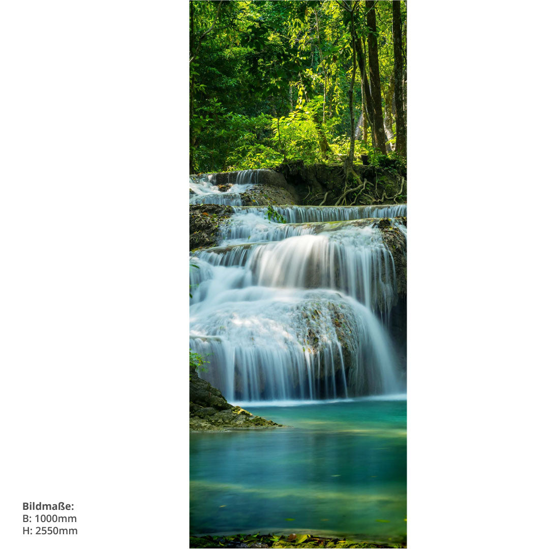 Natur Wasserfall, fugenlose Wandpaneele aus Alu-Verbund 3mm, Duschrückwand - Duschrückwand-Platten
