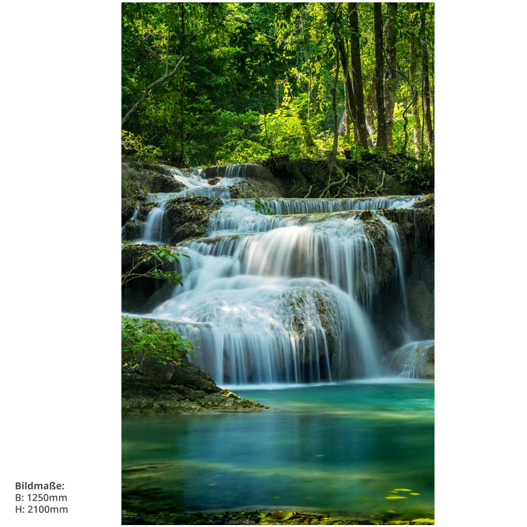 Natur Wasserfall, fugenlose Wandpaneele aus Alu-Verbund 3mm, Duschrückwand - Duschrückwand-Platten