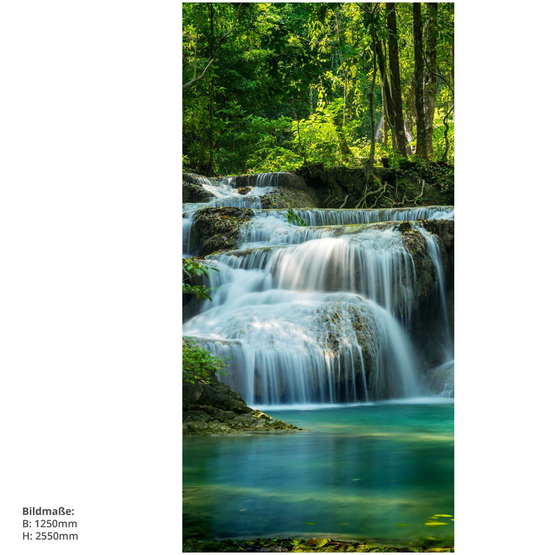 Natur Wasserfall, fugenlose Wandpaneele aus Alu-Verbund 3mm, Duschrückwand - Duschrückwand-Platten