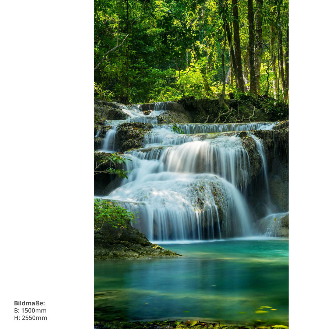 Natur Wasserfall, fugenlose Wandpaneele aus Alu-Verbund 3mm, Duschrückwand - Duschrückwand-Platten