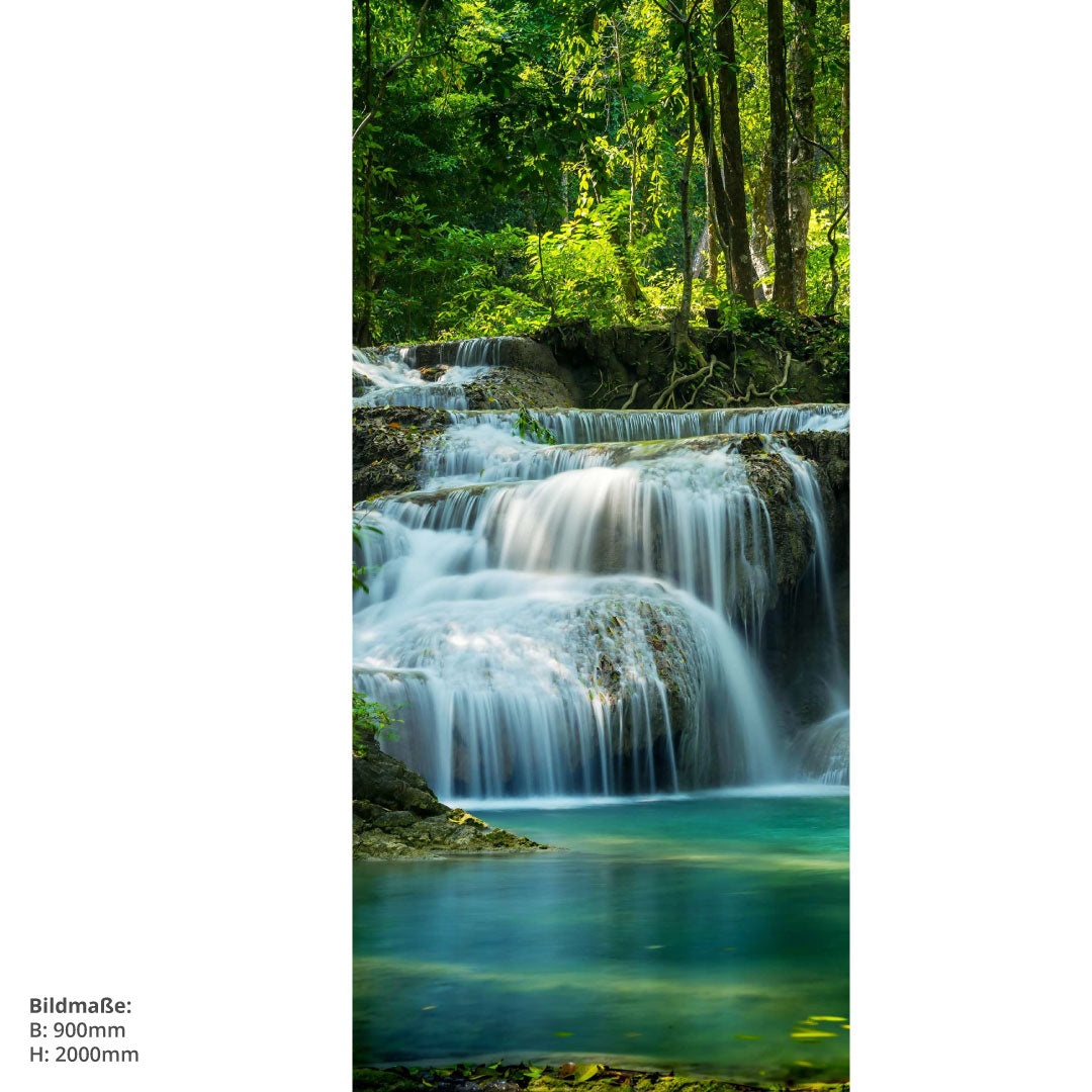 Natur Wasserfall, fugenlose Wandpaneele aus Alu-Verbund 3mm, Duschrückwand - Duschrückwand-Platten