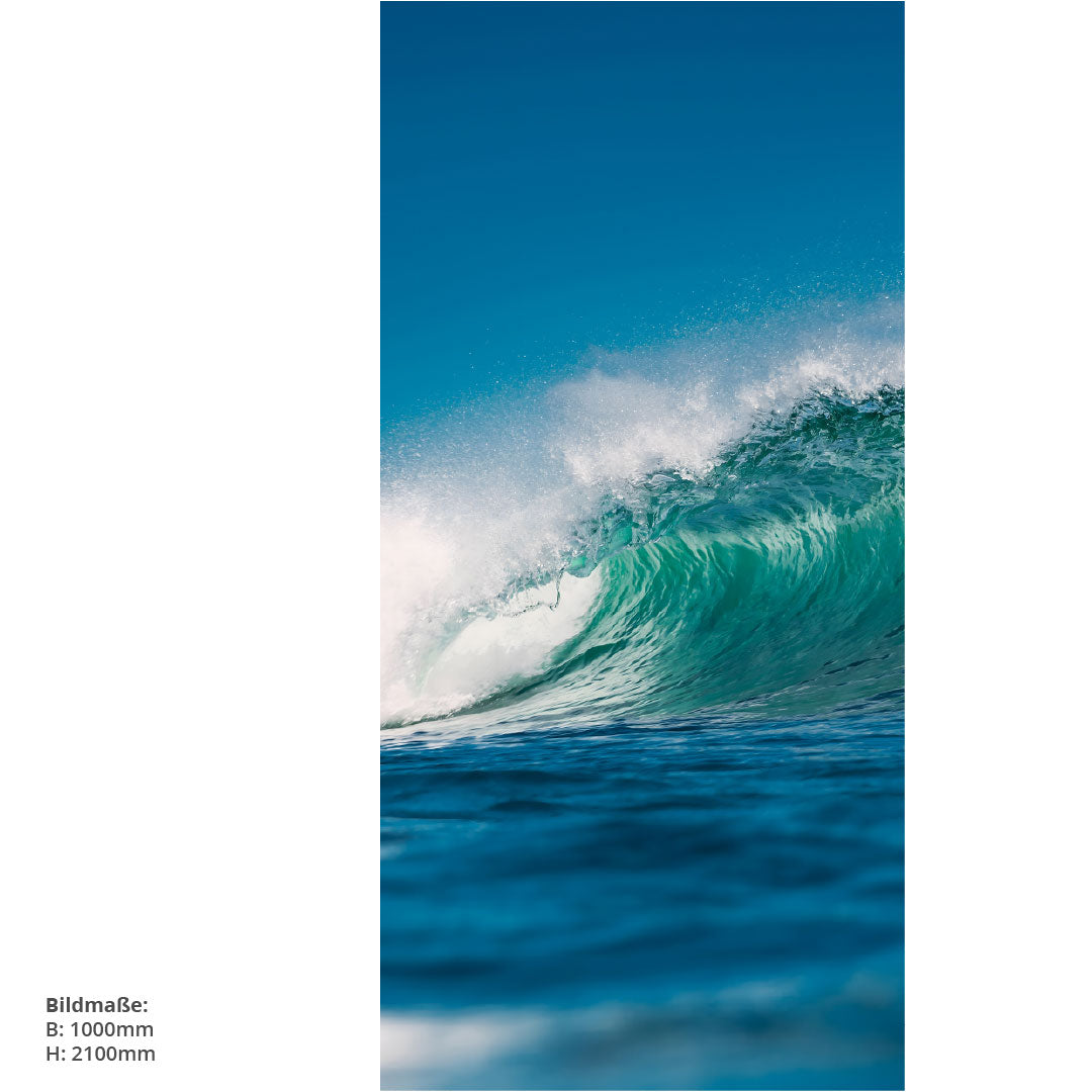 Ozeanwelle, fugenlose Wandpaneele aus Alu-Verbund 3mm, Duschrückwand - Duschrückwand-Platten
