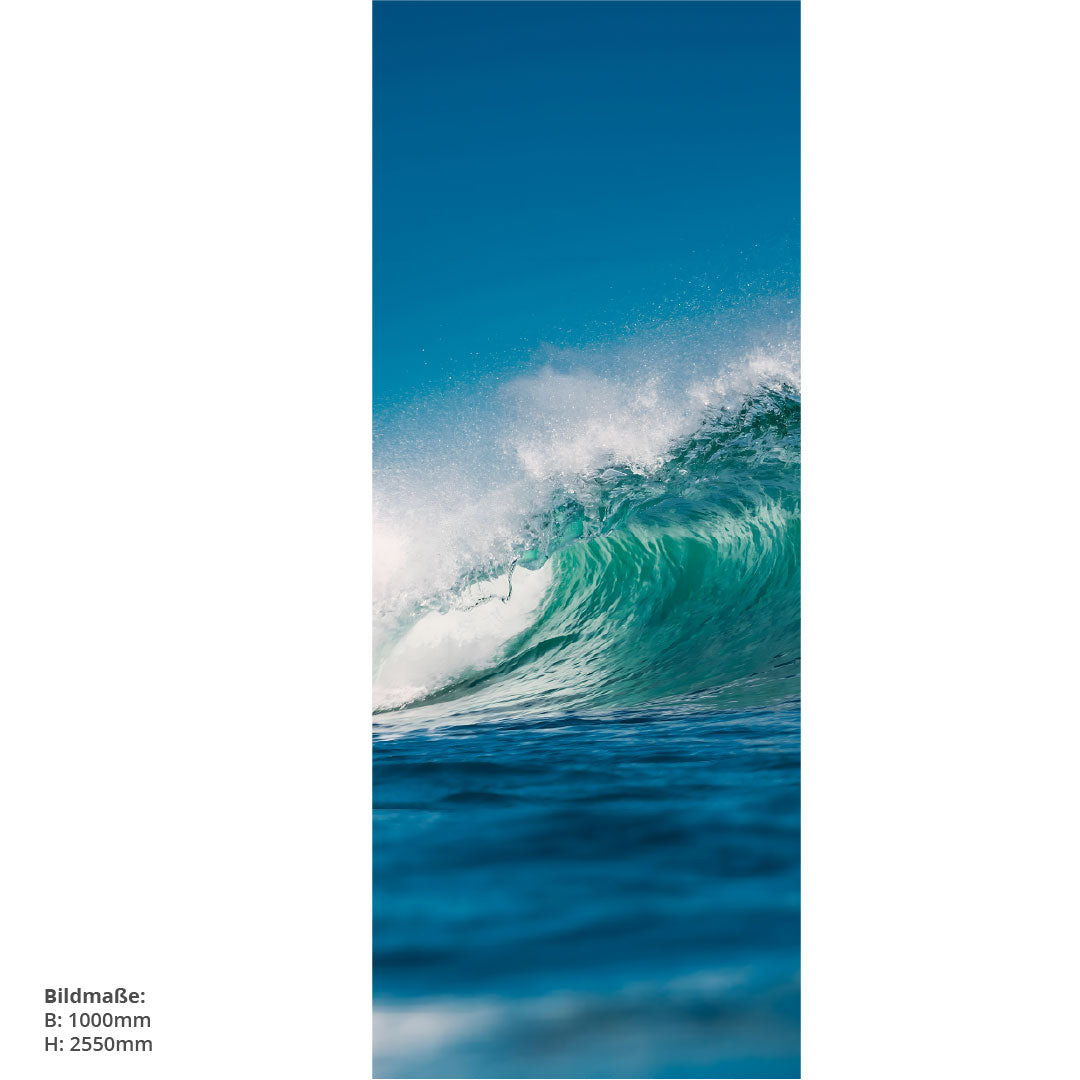 Ozeanwelle, fugenlose Wandpaneele aus Alu-Verbund 3mm, Duschrückwand - Duschrückwand-Platten