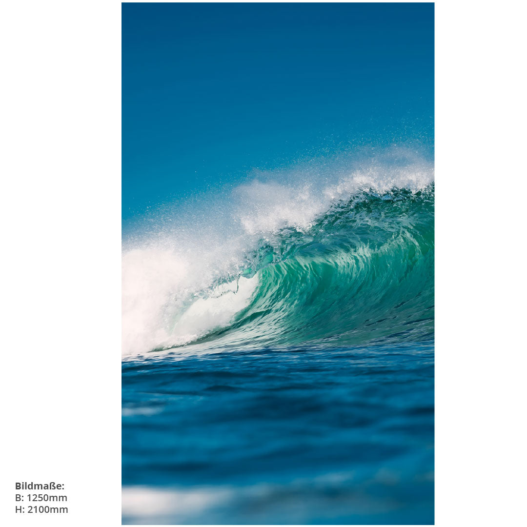 Ozeanwelle, fugenlose Wandpaneele aus Alu-Verbund 3mm, Duschrückwand - Duschrückwand-Platten
