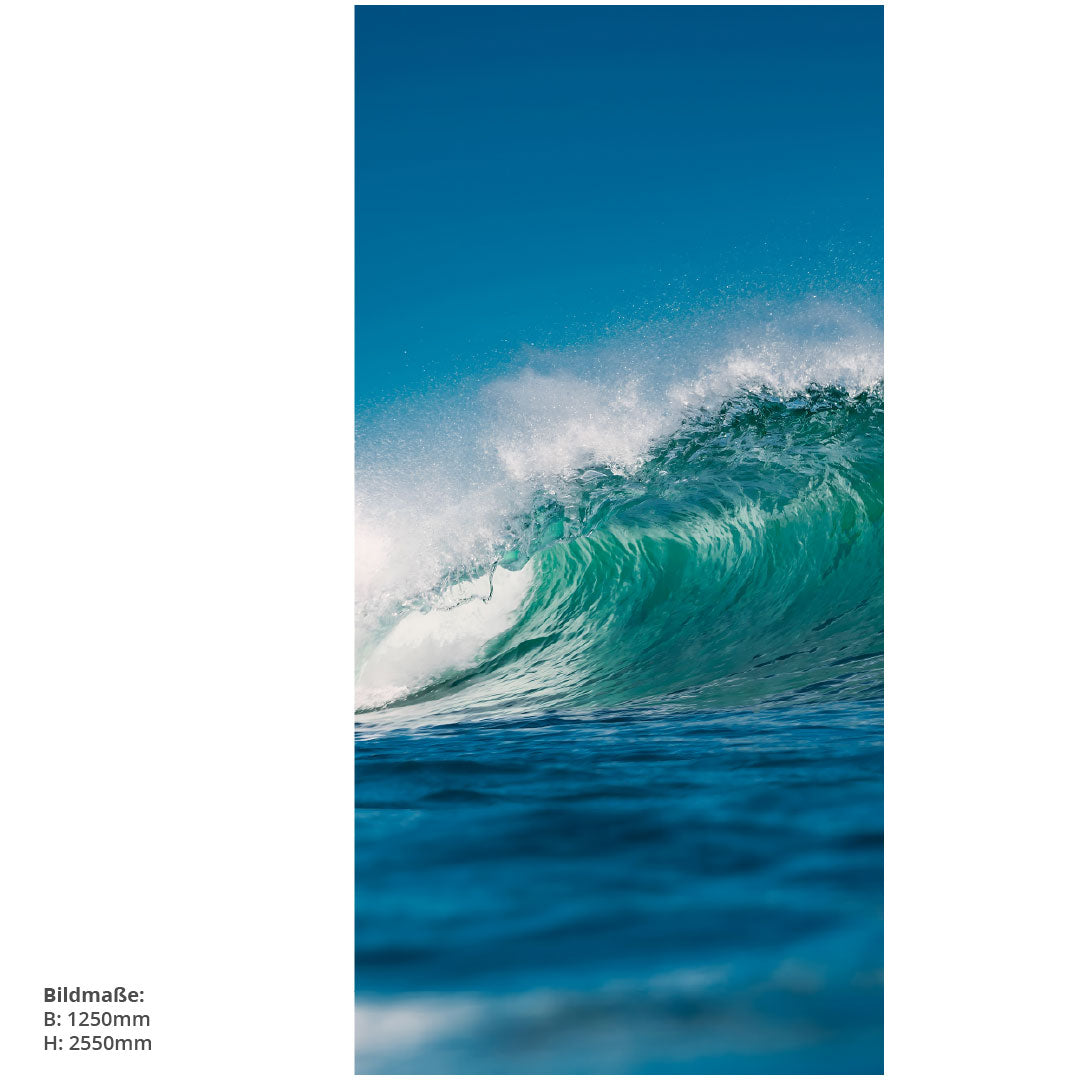 Ozeanwelle, fugenlose Wandpaneele aus Alu-Verbund 3mm, Duschrückwand - Duschrückwand-Platten