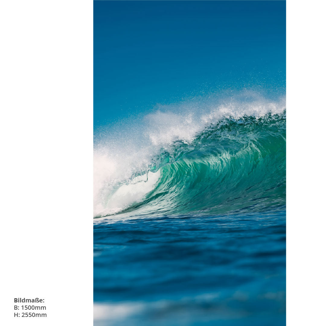 Ozeanwelle, fugenlose Wandpaneele aus Alu-Verbund 3mm, Duschrückwand - Duschrückwand-Platten
