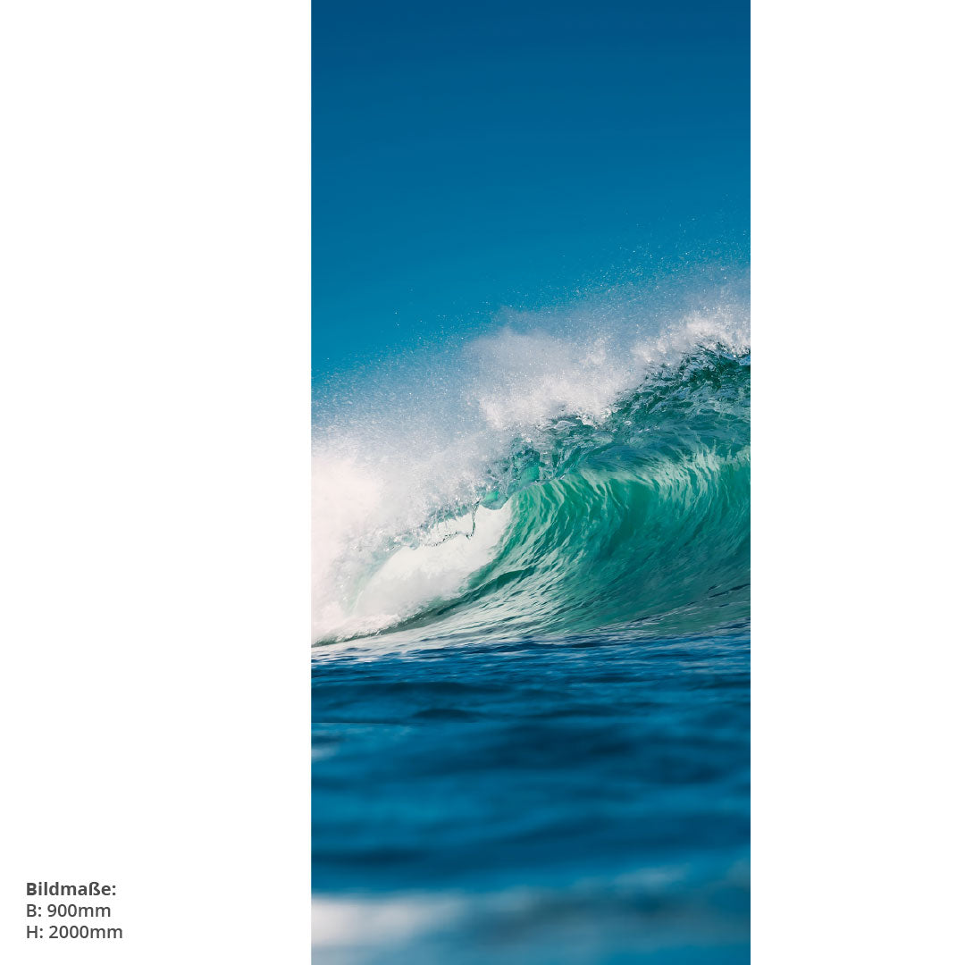 Ozeanwelle, fugenlose Wandpaneele aus Alu-Verbund 3mm, Duschrückwand - Duschrückwand-Platten