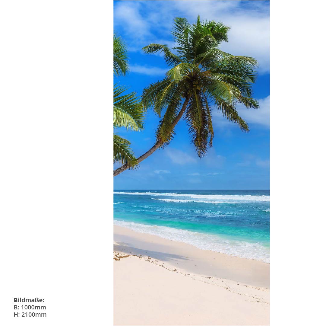 Paradies Strand, fugenlose Wandpaneele aus Alu-Verbund 3mm, Duschrückwand - Duschrückwand-Platten