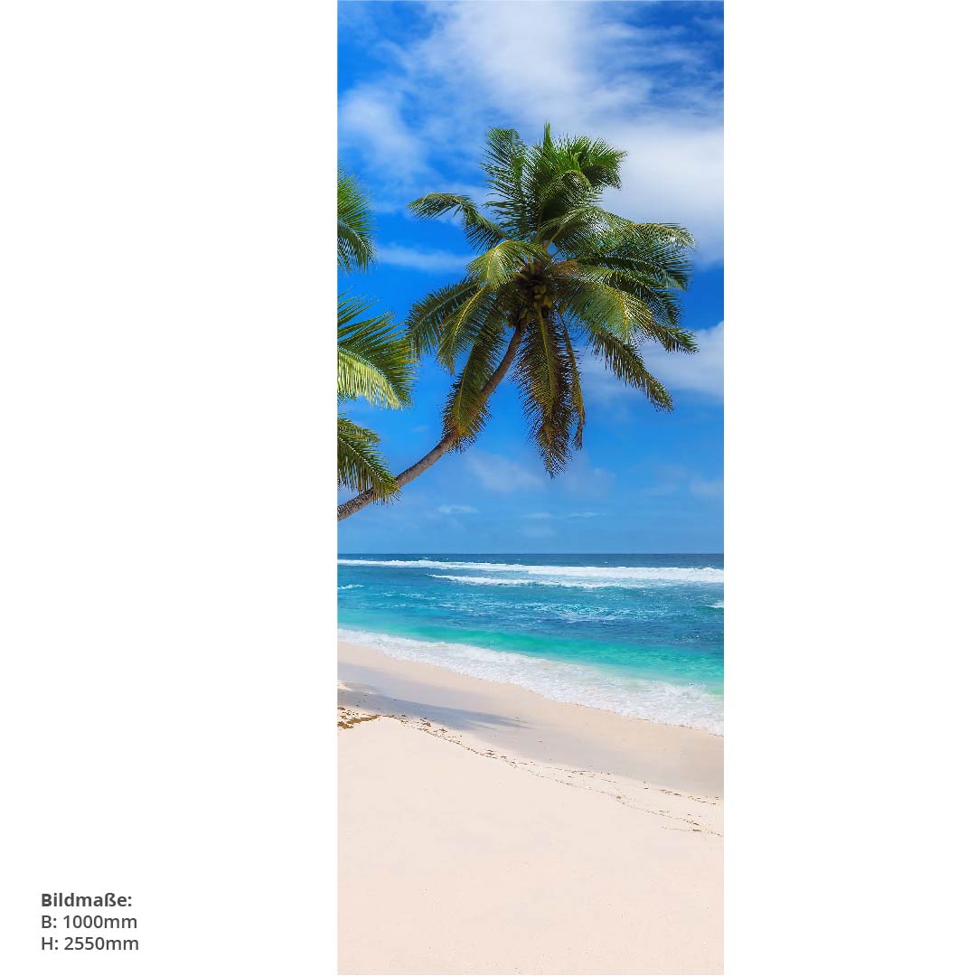 Paradies Strand, fugenlose Wandpaneele aus Alu-Verbund 3mm, Duschrückwand - Duschrückwand-Platten