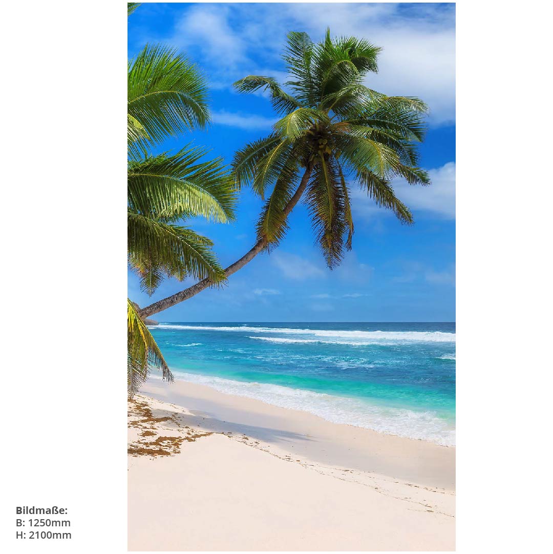 Paradies Strand, fugenlose Wandpaneele aus Alu-Verbund 3mm, Duschrückwand - Duschrückwand-Platten