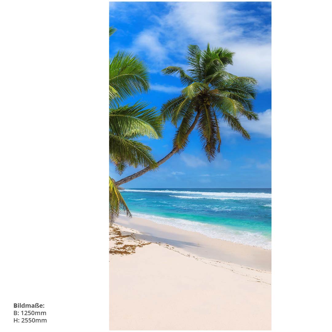 Paradies Strand, fugenlose Wandpaneele aus Alu-Verbund 3mm, Duschrückwand - Duschrückwand-Platten