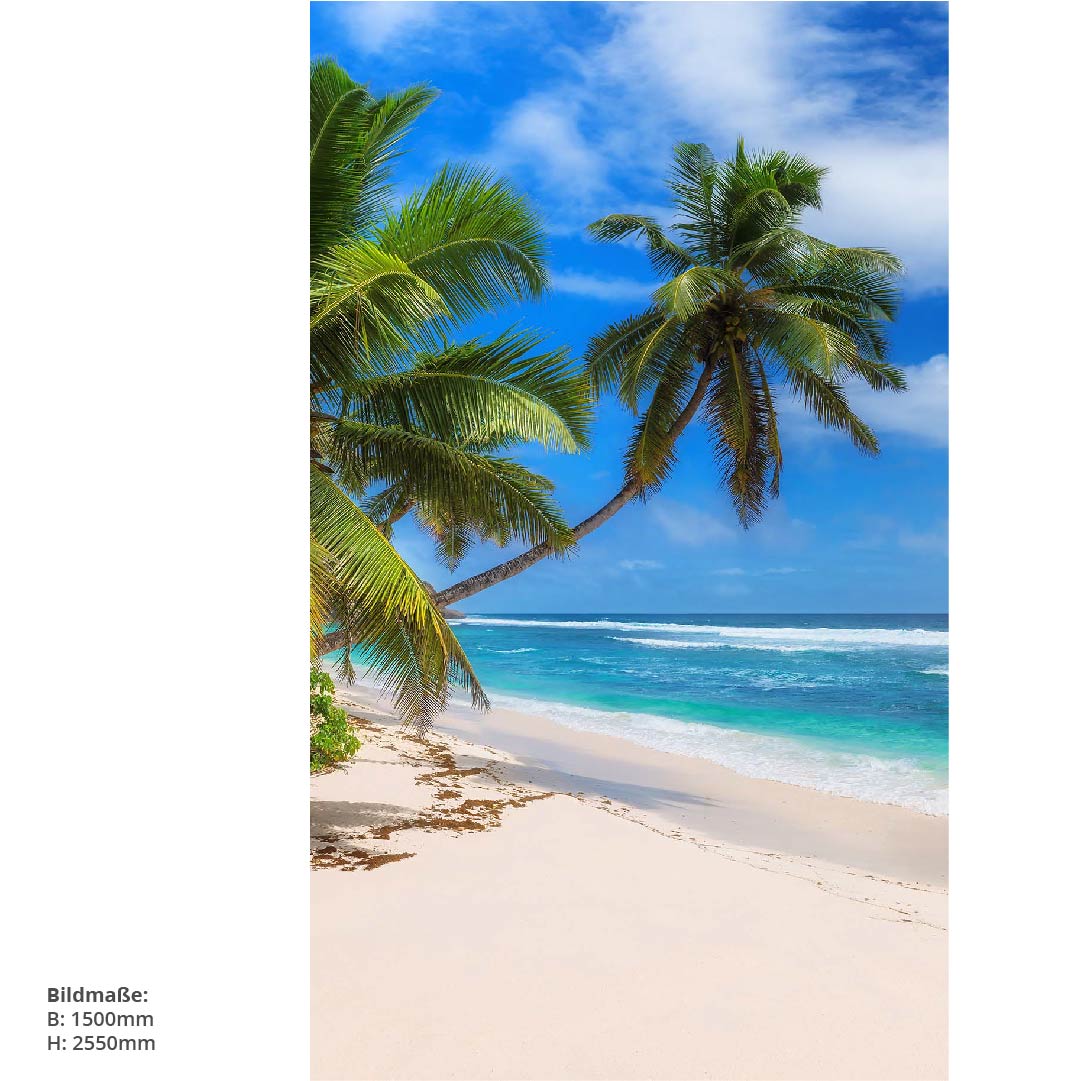 Paradies Strand, fugenlose Wandpaneele aus Alu-Verbund 3mm, Duschrückwand - Duschrückwand-Platten