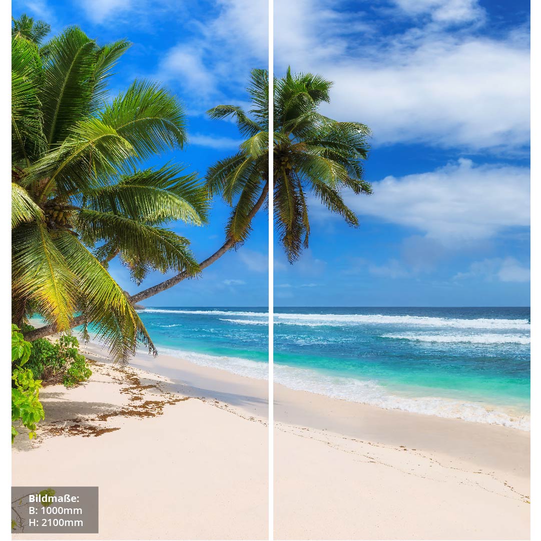 Paradies Strand über Eck Set, fugenlose Wandpaneele aus Alu-Verbund 3mm, Duschrückwand - Duschrückwand-Platten