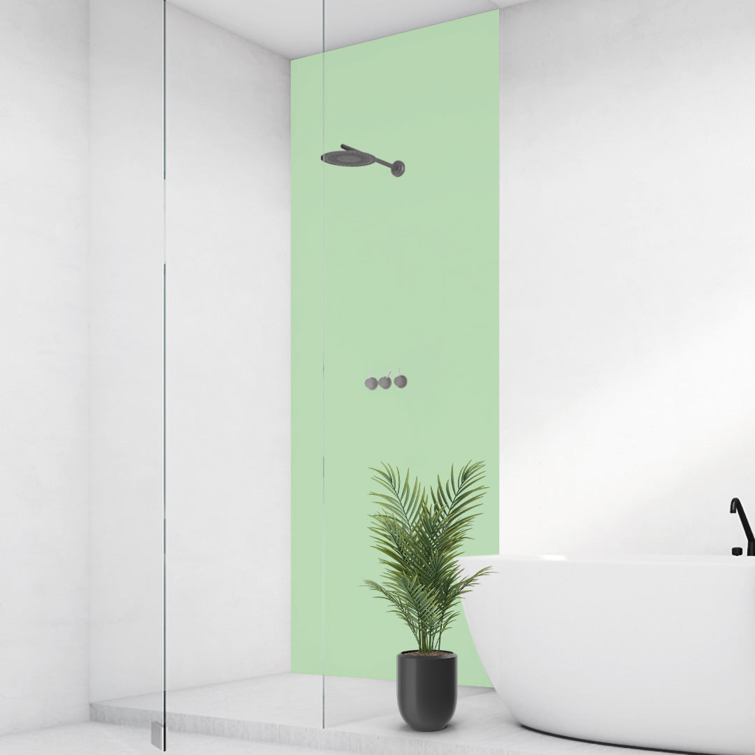 Pastellgrün, fugenlose Wandpaneele aus Alu-Verbund 3mm, Duschrückwand - Duschrückwand-Platten