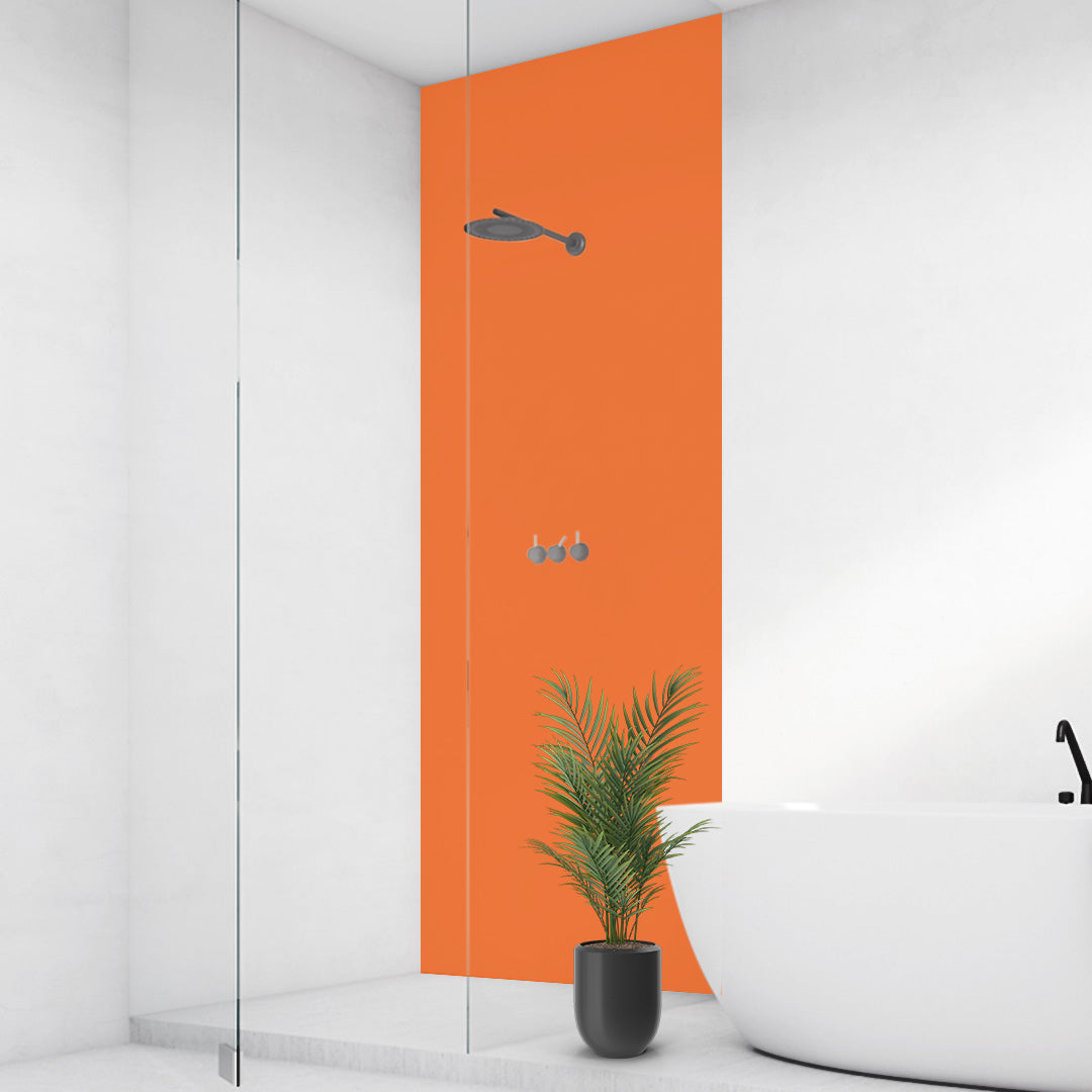 Pastellorange, fugenlose Wandpaneele aus Alu-Verbund 3mm, Duschrückwand - Duschrückwand-Platten