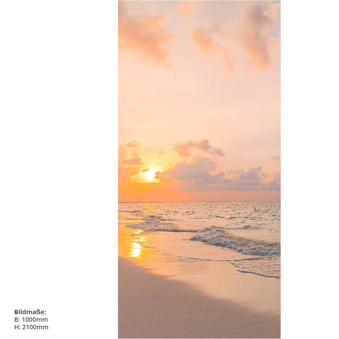 Ruhiger Strand, fugenlose Wandpaneele aus Alu-Verbund 3mm, Duschrückwand - Duschrückwand-Platten