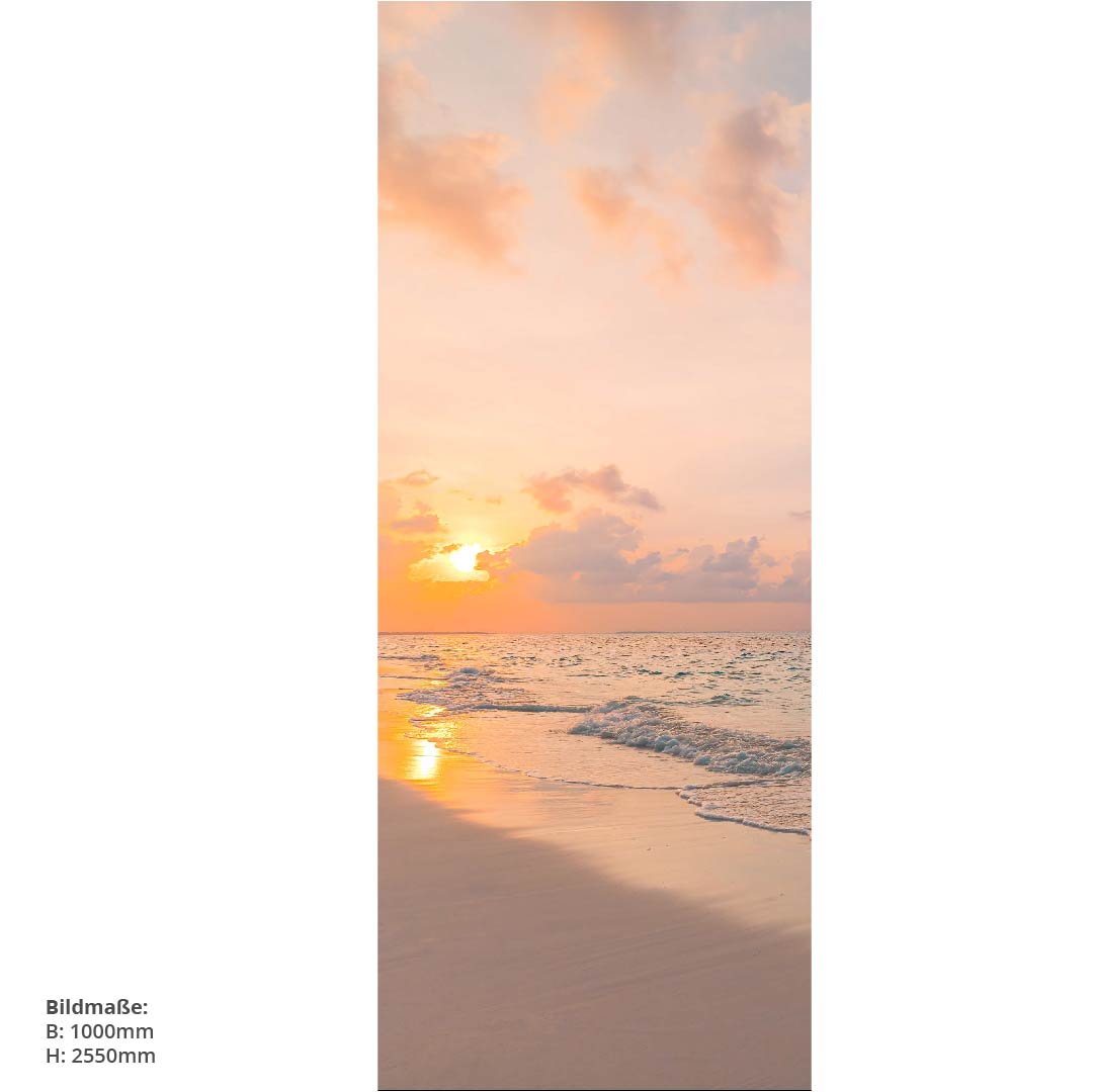 Ruhiger Strand, fugenlose Wandpaneele aus Alu-Verbund 3mm, Duschrückwand - Duschrückwand-Platten