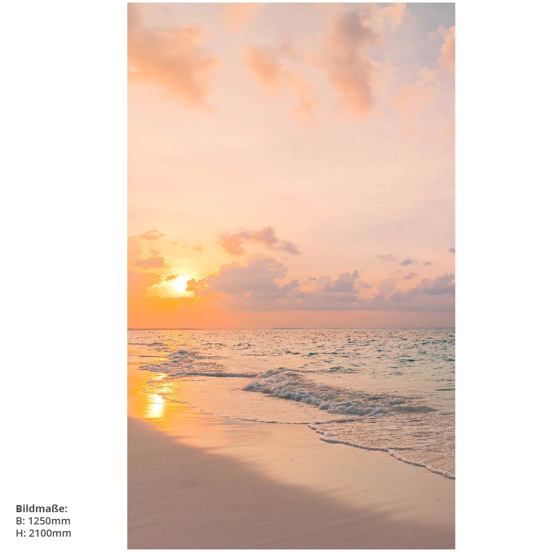 Ruhiger Strand, fugenlose Wandpaneele aus Alu-Verbund 3mm, Duschrückwand - Duschrückwand-Platten