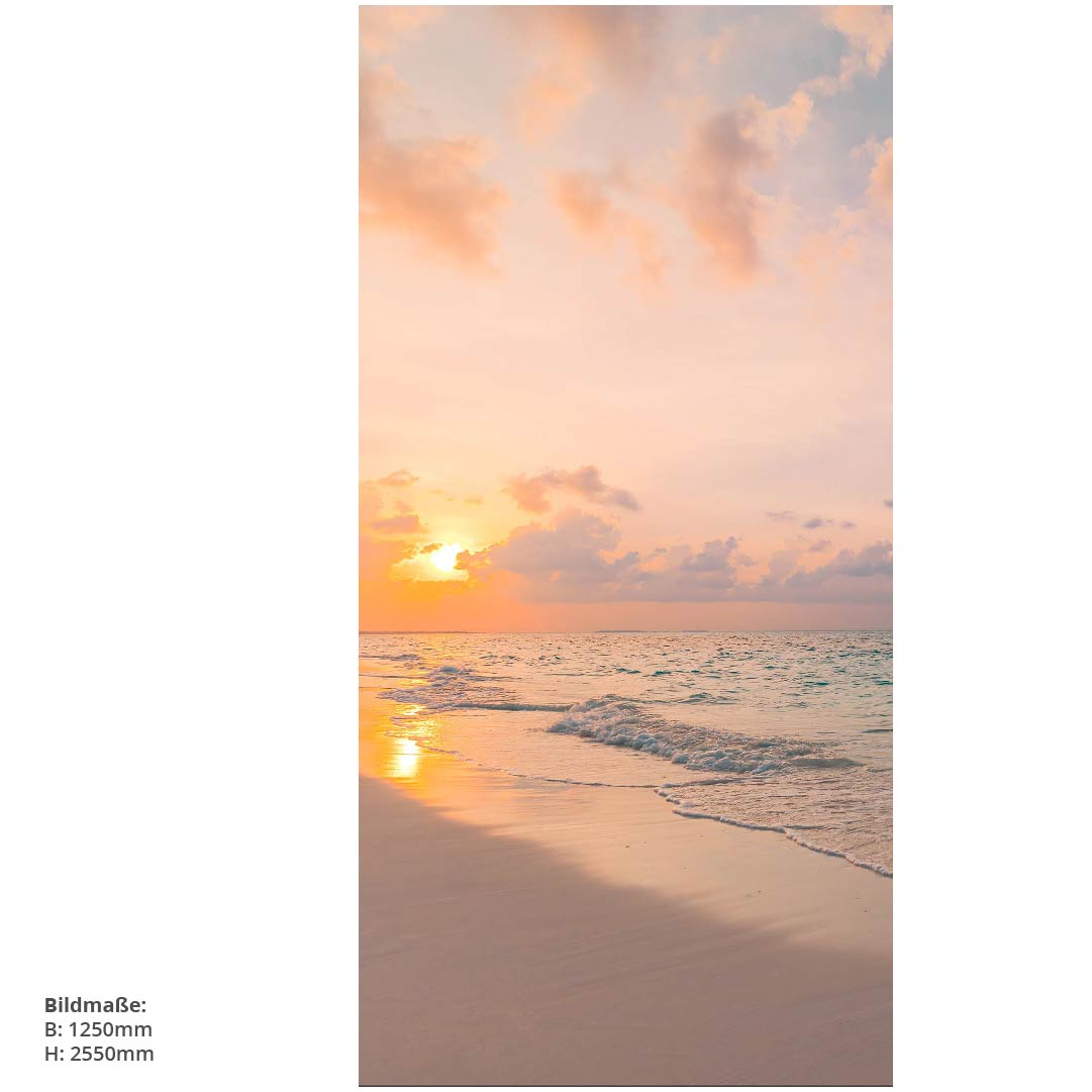 Ruhiger Strand, fugenlose Wandpaneele aus Alu-Verbund 3mm, Duschrückwand - Duschrückwand-Platten